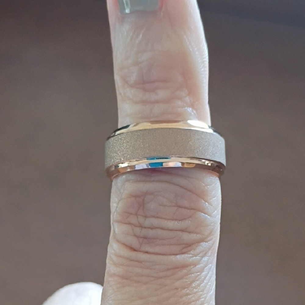 Rose Gold Tungsten Wedding Band